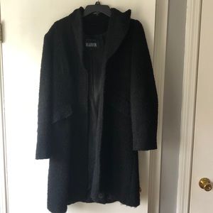 Black Marvin peacoat-style jacket